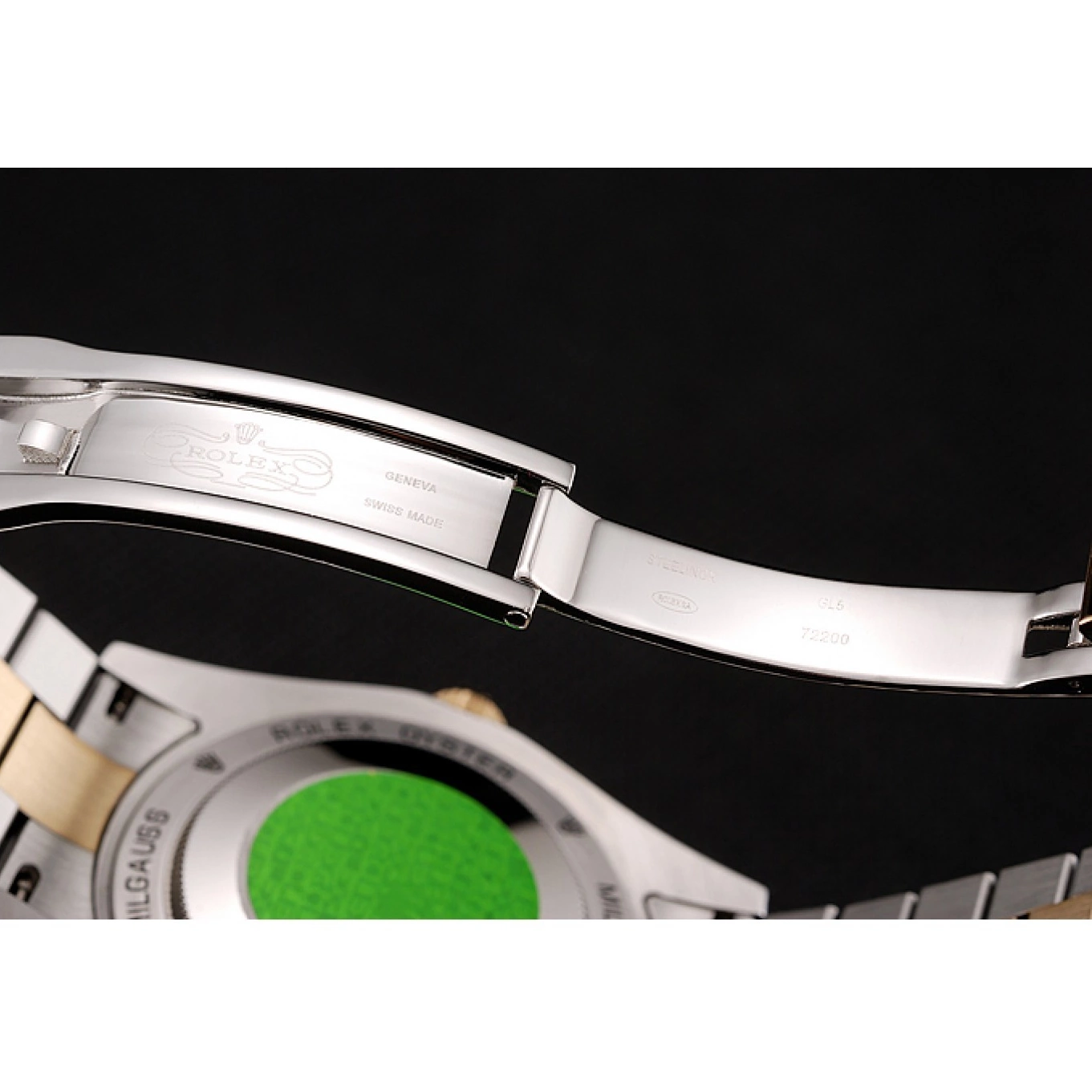 Rolex copies cheap Gold Dial Day-Date Tone Rolex 1453972 Case Diamond White Bracelet Two Steel Swiss Stainless 0529